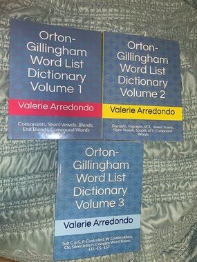 Set of 3 Orton- Gillingham Word List Dictionary Volumes, Speech Therapy